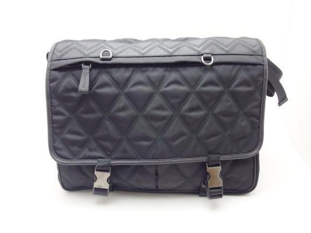 Prada messenger bag black leather